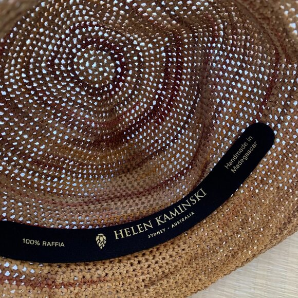 Helen Kaminski Raffia Straw Hat Austrailian Handmade in Madigascar Beach Travel main image 7